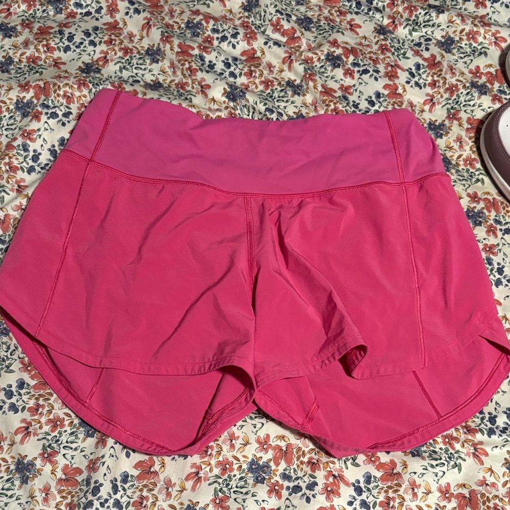 lululemon athletica Bright Pink Athletic Shorts